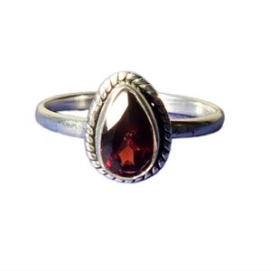 MSRP $69 .925 Silver Ring with Ruby Colored Stone
